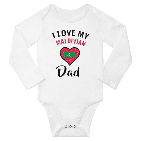 I Love My Maldivian Dad Baby Long Slevve Bodysuit Unisex Gifts (White 18-24 Months)
I Love My Maldivian Dad Baby Long Slevve Bodysuit Unisex Gifts (White 18-24 Months)