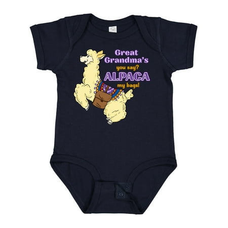 Inktastic Cute Jumping Alpaca-Great Grandma s You Say ALPACA My Bags! Gift Baby Boy or Baby Girl Bodysuit
Inktastic Cute Jumping Alpaca-Great Grandma s You Say ALPACA My Bags! Gift Baby Boy or Baby Girl Bodysuit