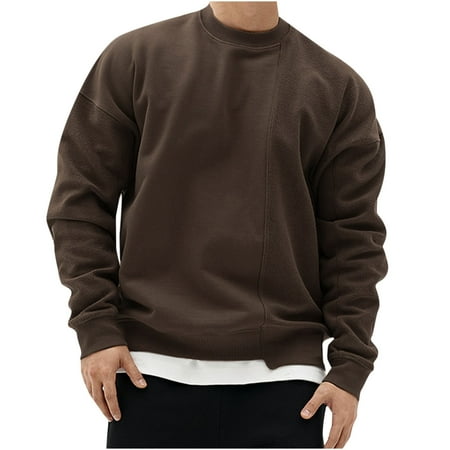 Mens Solid Color Fleece Sweatshirts Casual Long Sleeve Fall Winter Basic Round Neck Warm Pure Comfy Pullover Top Fashion Lightweight Casual Sweatshirt
Mens Solid Color Fleece Sweatshirts Casual Long Sleeve Fall Winter Basic Round Neck Warm Pure Comfy Pullover Top Fashion Lightweight Casual Sweatshirt
