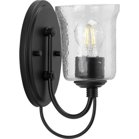 Bowman Collection One-Light Matte Black Clear Chiseled Glass Coastal Bath Vanity Light 
Bowman Collection One-Light Matte Black Clear Chiseled Glass Coastal Bath Vanity Light