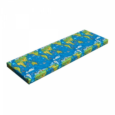 Earthy Bench Pad World Map in Green Shades and Full of Funny Animals Kids Geography Wildlife Theme HR Foam Cushion with Decorative Fabric Cover 45 x 15 x 2 Multicolor by Ambesonne
Earthy Bench Pad World Map in Green Shades and Full of Funny Animals Kids Geography Wildlife Theme HR Foam Cushion with Decorative Fabric Cover 45 x 15 x 2 Multicolor by Ambesonne