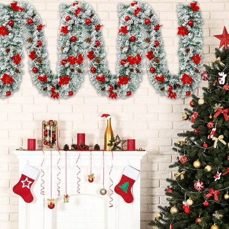 USUPDD Fall Garland with Lights (Red) Fall Garland for Mantle Christmas Decorative Rattan White Flocked Doorway Staircase Handrail Decorations Pines Branches Rattan Set
USUPDD Fall Garland with Lights (Red) Fall Garland for Mantle Christmas Decorative Rattan White Flocked Doorway Staircase Handrail Decorations Pines Branches Rattan Set