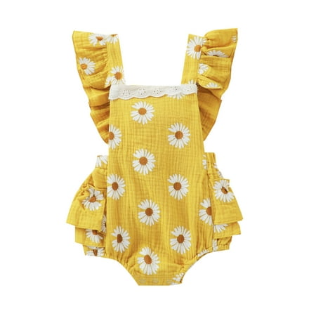 Calsunbaby Baby Girls Daisy Pattern Romper Ruffle Short Sleeve Square Collar Lace Trim Jumpsuit
Calsunbaby Baby Girls Daisy Pattern Romper Ruffle Short Sleeve Square Collar Lace Trim Jumpsuit