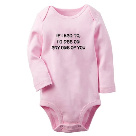 I d Pee On Any One Of You Funny Rompers Newborn Baby Unisex Bodysuits Infant Jumpsuits Toddler 0-12 Months Kids Long Sleeves Oufits (Pink 6-12 Months)
I d Pee On Any One Of You Funny Rompers Newborn Baby Unisex Bodysuits Infant Jumpsuits Toddler 0-12 Months Kids Long Sleeves Oufits (Pink 6-12 Months)