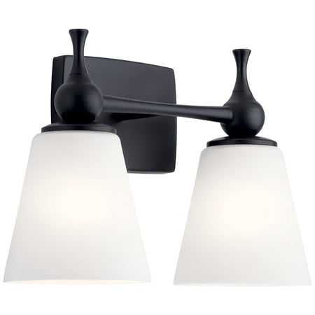 Kichler Cosabella 10 1/4 High 2-Light Black Wall Sconce
Kichler Cosabella 10 1/4 High 2-Light Black Wall Sconce