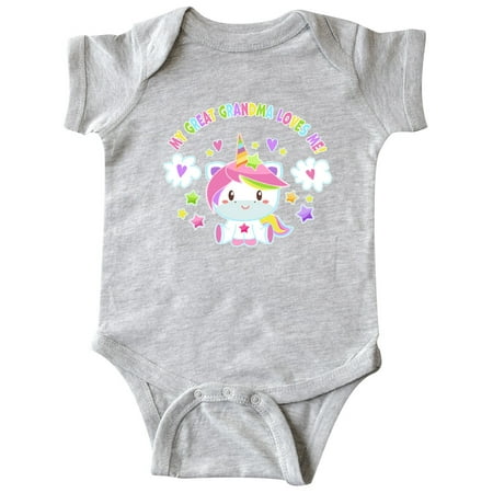 Inktastic My Great Grandma Loves Me with Cute Rainbow Unicorn Gift Baby Boy or Baby Girl Bodysuit
Inktastic My Great Grandma Loves Me with Cute Rainbow Unicorn Gift Baby Boy or Baby Girl Bodysuit