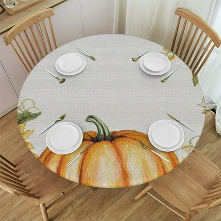 Qinduosi Round Fitted Tablecloth Elastic Edged Table Cover Thanksgiving Fall Seamless Pumpkin Waterproof Wipeable Table Cloths for Kitchen Dining Party 46 -50
Qinduosi Round Fitted Tablecloth Elastic Edged Table Cover Thanksgiving Fall Seamless Pumpkin Waterproof Wipeable Table Cloths for Kitchen Dining Party 46 -50