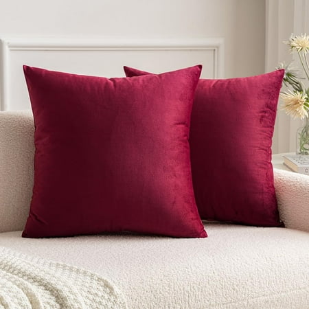 MIULEE Pack of 2 Velvet Pillow Covers Decorative Square Pillowcase Soft Solid Cushion Case for Decor Sofa Bedroom Car 16x16Inch Wine Red
MIULEE Pack of 2 Velvet Pillow Covers Decorative Square Pillowcase Soft Solid Cushion Case for Decor Sofa Bedroom Car 16x16Inch Wine Red