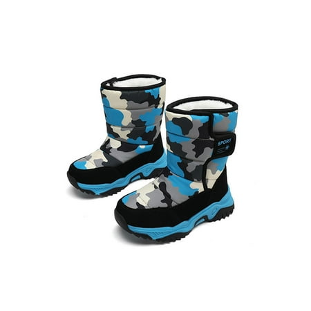 Rotosw Boys Winter Boot Plush Lined Snow Boots Mid Calf Warm Shoes Casual Comfort Walking Hook And Loop Camouflage Sky Blue 11C
Rotosw Boys Winter Boot Plush Lined Snow Boots Mid Calf Warm Shoes Casual Comfort Walking Hook And Loop Camouflage Sky Blue 11C