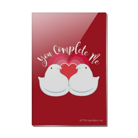 Peeps Heart Valentine You Complete Me Love Rectangle Acrylic Fridge Refrigerator Magnet
Peeps Heart Valentine You Complete Me Love Rectangle Acrylic Fridge Refrigerator Magnet