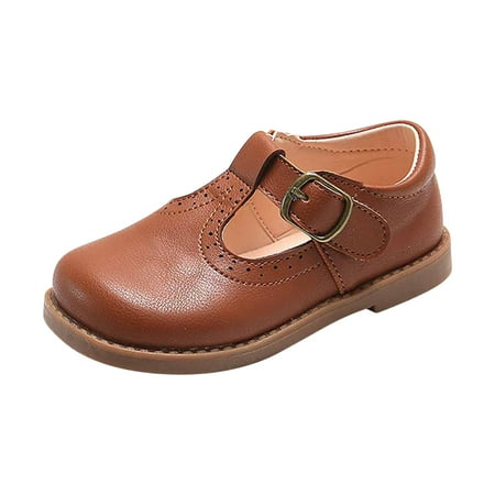 AJTQTH Girls Mary Jane Dress Shoes Toddler Solid Color Faux Leather Shoes with Hook and Loop Closure Low-Heel Thick Soled Shoes for Summer Casual School Party Brown 4 Years
AJTQTH Girls Mary Jane Dress Shoes Toddler Solid Color Faux Leather Shoes with Hook and Loop Closure Low-Heel Thick Soled Shoes for Summer Casual School Party Brown 4 Years