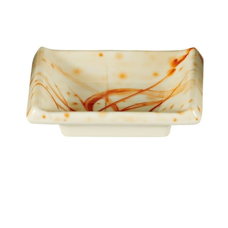 Orchis Rectangular Sauce Dish 2.5 Oz. 3 3/4 W X 2 1/2 L Melamine Gold Pack of 16