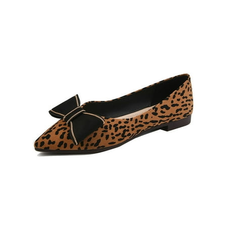 Woobling Women s Dress Shoes Pointed Toe Flats Bow Flat Shoe Formal Cozy On Lightweight Yellow Leopard Print 4.5
Woobling Women s Dress Shoes Pointed Toe Flats Bow Flat Shoe Formal Cozy On Lightweight Yellow Leopard Print 4.5