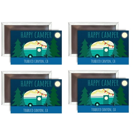 Trabuco Canyon California Souvenir 2x3-Inch Fridge Magnet Happy Camper Design 4-Pack
Trabuco Canyon California Souvenir 2x3-Inch Fridge Magnet Happy Camper Design 4-Pack