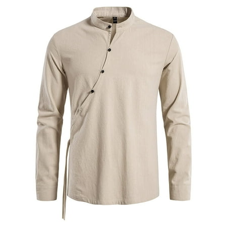 GWAABD Mens Sleep Shirts Mens Fall and Winter Leisure Travel Cotton Linen Vintage Hoodless Drawstring T Shirt Long Sleeve Top
GWAABD Mens Sleep Shirts Mens Fall and Winter Leisure Travel Cotton Linen Vintage Hoodless Drawstring T Shirt Long Sleeve Top