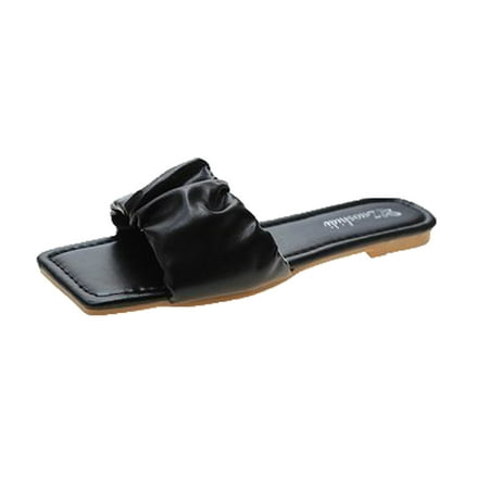 Inkach Womens Flat Shoes Open Toe New Summer Products Solid Color Sandals 
Inkach Womens Flat Shoes Open Toe New Summer Products Solid Color Sandals