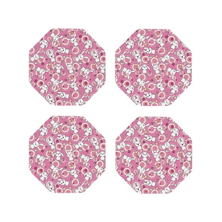 Drink Coasters Set of 4 Pink cute rabbit Leather Coasters for Coffee Table Protector Heat Resistant Cute Coasters for Home Decor Housewarming Gifts Bar Kitchen 4 Inch Octagon
Drink Coasters Set of 4 Pink cute rabbit Leather Coasters for Coffee Table Protector Heat Resistant Cute Coasters for Home Decor Housewarming Gifts Bar Kitchen 4 Inch Octagon