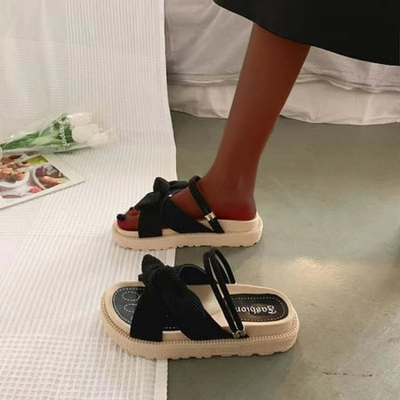 Winter Savings Clearance! SuoKom Sandals Women Bow Knot Platform Soft Sole Comfort Flip Flop Beach Sandals Slippers Shoes for Women
Winter Savings Clearance! SuoKom Sandals Women Bow Knot Platform Soft Sole Comfort Flip Flop Beach Sandals Slippers Shoes for Women