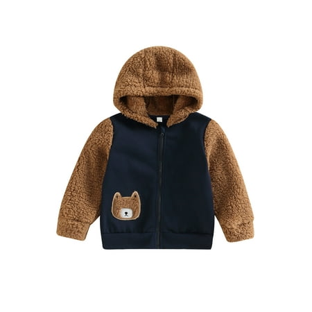Kids Boys Plush Jacket Baby Autumn Winter Clothes Bear Pattern Long Sleeve Hooded Zipper Closure Coat Children Outwear
Kids Boys Plush Jacket Baby Autumn Winter Clothes Bear Pattern Long Sleeve Hooded Zipper Closure Coat Children Outwear