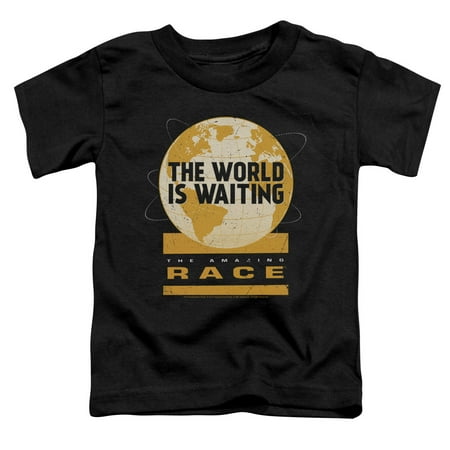 Amazing Race Waiting World Toddler T-Shirt Black