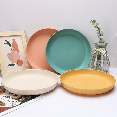 4 Pcs 8.9 Inchs Lightweight Wheat Straw Deep Dinner Plates Microwave and Dishwasher Safe Reusable Unbreakable Sturdy Plastic Dinner Plates for Home Kitchen Party Dessert Dishes
4 Pcs 8.9 Inchs Lightweight Wheat Straw Deep Dinner Plates Microwave and Dishwasher Safe Reusable Unbreakable Sturdy Plastic Dinner Plates for Home Kitchen Party Dessert Dishes