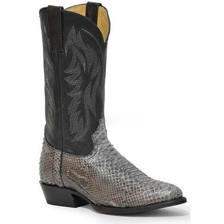 Men s Roper Peyton Python Boots Handcrafted Gray