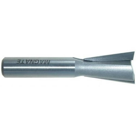 Magnate 471 Dovetail 2 Flute Carbide Tipped Router Bit — 8 Degree; 13/16 Cutting Diameter; 1-1/4 Cutting Height; 1/2 Shank Diameter; 3-1/4 Overall Length
Magnate 471 Dovetail 2 Flute Carbide Tipped Router Bit — 8 Degree; 13/16 Cutting Diameter; 1-1/4 Cutting Height; 1/2 Shank Diameter; 3-1/4 Overall Length