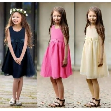 Fashion Princess Baby Toddler Girl Bling Sleeveless Chiffon Bow Dress One-piece Beige Rose Navy Blue 1~4Y
Fashion Princess Baby Toddler Girl Bling Sleeveless Chiffon Bow Dress One-piece Beige Rose Navy Blue 1~4Y