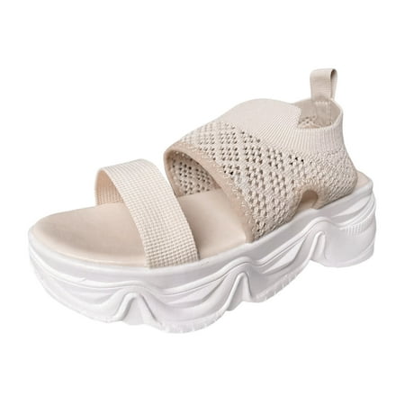 Ladies Fashion Summer Solid Color Breathable Mesh Open Toe Thick Sole Beach Sandals Wide Feet Sandals Women Womens Wedding Sandals Low Heel
Ladies Fashion Summer Solid Color Breathable Mesh Open Toe Thick Sole Beach Sandals Wide Feet Sandals Women Womens Wedding Sandals Low Heel