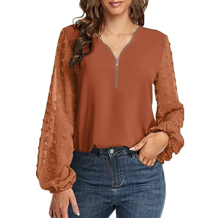 Sayhi Women V Neck Zipper Loose Chiffon Shirt With Puff Ball Long Sleeve Top Sleeves Wear under Scrubs
Sayhi Women V Neck Zipper Loose Chiffon Shirt With Puff Ball Long Sleeve Top Sleeves Wear under Scrubs