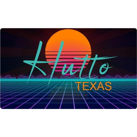 Hutto Texas 4 X 2.25-Inch Fridge Magnet Retro Neon Design