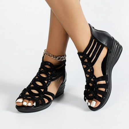 Qepwscx Flat Sandals For Women Wedding Sandals Summer Ladies Shoes Casual Flat Fish Mouth Hollowed Out Wedge Heels Zipper Women S Sandals Shoes For Women Sandals
Qepwscx Flat Sandals For Women Wedding Sandals Summer Ladies Shoes Casual Flat Fish Mouth Hollowed Out Wedge Heels Zipper Women S Sandals Shoes For Women Sandals