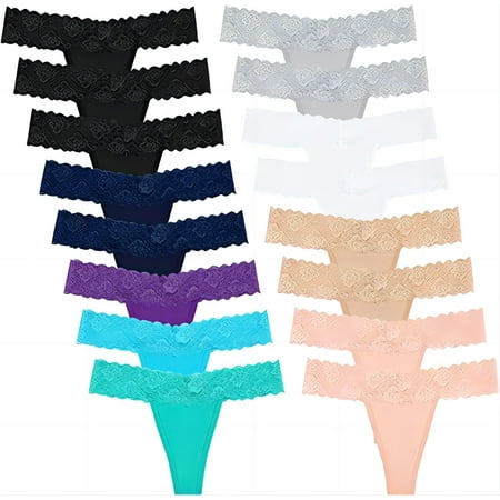 Sunm Boutique 20 Pack Cotton Womens Thong Underwear Lace Trim Soft Sexy Lingerie Panties Set
Sunm Boutique 20 Pack Cotton Womens Thong Underwear Lace Trim Soft Sexy Lingerie Panties Set