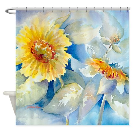CafePress - Sunflowers - Unique Cloth Shower Curtain