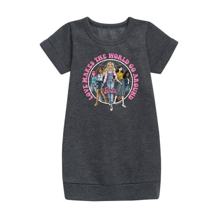 Barbie - Love Makes the World Go Around - Toddler And Youth Girls Fleece Dress