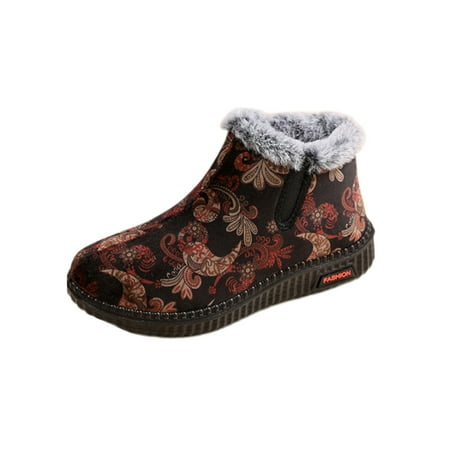 Ferndule Women Warm Casual Shoes Faux Fur Snow Boots Plush Lining Winter Shoe Breathable Slip On Ankle Boot Work Booties Round Toe Lightweight Black 6.5
Ferndule Women Warm Casual Shoes Faux Fur Snow Boots Plush Lining Winter Shoe Breathable Slip On Ankle Boot Work Booties Round Toe Lightweight Black 6.5