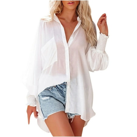 jsaierl Lapel Button Up Shirt Women Long-sleeve Shirt Lapel Collar Button Down Blouses Loose Fit Tops Cotton Linen Tops
jsaierl Lapel Button Up Shirt Women Long-sleeve Shirt Lapel Collar Button Down Blouses Loose Fit Tops Cotton Linen Tops