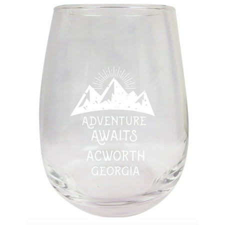 Georgia Engraved Stemless Wine Glass Duo
