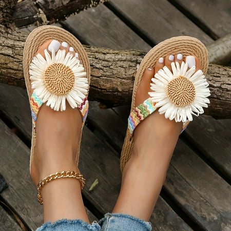 Women s Flower Decor Flip Flops Casual Clip Toe Summer Shoes Women s Lightweight Beach Shoes
Women s Flower Decor Flip Flops Casual Clip Toe Summer Shoes Women s Lightweight Beach Shoes