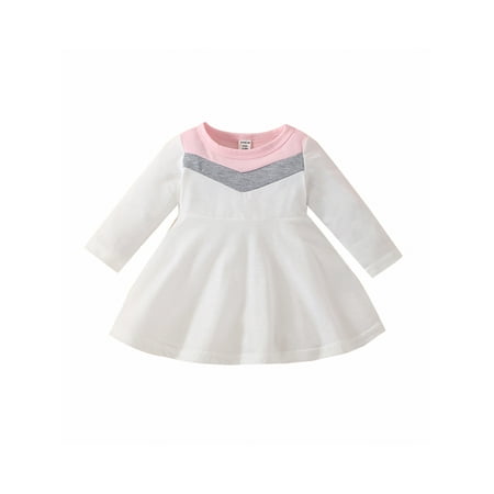 Bagilaanoe NewbornBaby Girl Dress Contrast Color Long Sleeve A-line Dresses 3M 6M 9M 12M 18M 24M Infant Casual Dress
Bagilaanoe NewbornBaby Girl Dress Contrast Color Long Sleeve A-line Dresses 3M 6M 9M 12M 18M 24M Infant Casual Dress