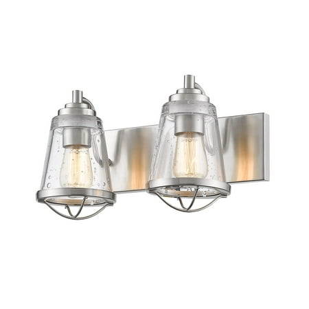 Bathroom Vanity 2 Light With Brushed Nickel Finish Steel Medium Base Bulb 16 inch 200 Watts
Bathroom Vanity 2 Light With Brushed Nickel Finish Steel Medium Base Bulb 16 inch 200 Watts