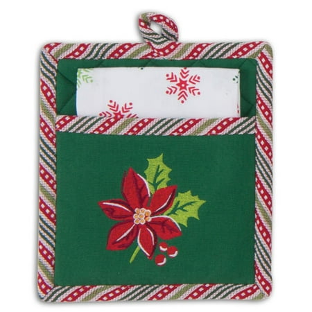 Red and Green Poinsettia Embroidered 2 Piece Holiday Mitt Towel Kitchen Gift Set
Red and Green Poinsettia Embroidered 2 Piece Holiday Mitt Towel Kitchen Gift Set