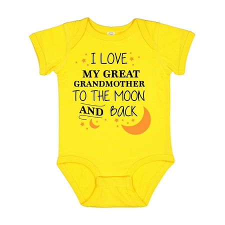 Inktastic I Love My Great Grandmother to the Moon and Back Gift Baby Boy or Baby Girl Bodysuit
Inktastic I Love My Great Grandmother to the Moon and Back Gift Baby Boy or Baby Girl Bodysuit