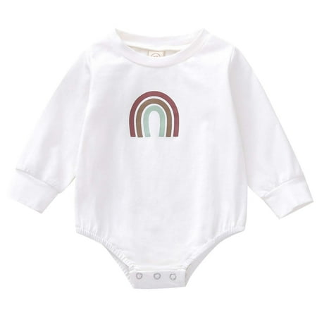 Christmas Clearance! SuoKom Baby Boys Girls Bodysuit Infants Pure Cotton Coverall Crewneck Sweatshirt Long Sleeve Romper Rainbow Oversized Sweater Bodysuit Baby Clothes Essentials (0-24 Months)
Christmas Clearance! SuoKom Baby Boys Girls Bodysuit Infants Pure Cotton Coverall Crewneck Sweatshirt Long Sleeve Romper Rainbow Oversized Sweater Bodysuit Baby Clothes Essentials (0-24 Months)