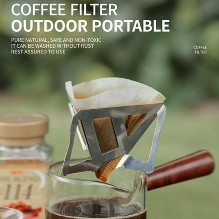 Wuffmeow Multi-tool Coffee Drip Rack Stainless Steel Folding Funnel Filter Cup Portable Coffee Ground Filter 1pc
Wuffmeow Multi-tool Coffee Drip Rack Stainless Steel Folding Funnel Filter Cup Portable Coffee Ground Filter 1pc