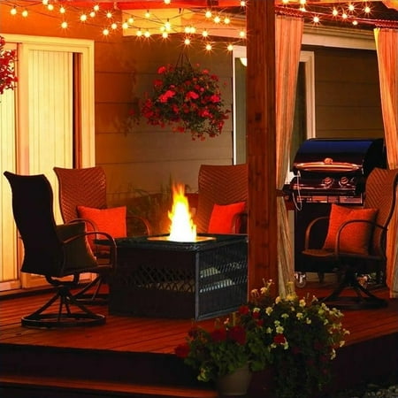 Outdoor GreatRoom Company Naples Coffee Table with Natural Gas Firepit