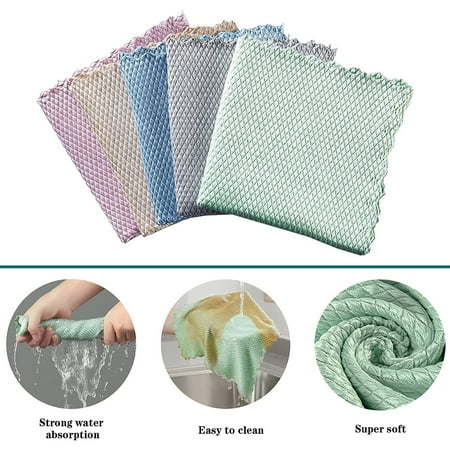 Kitchen 5Pcs Cleaning Cloth Easy Clean Cloth Microfiber Easycleanco Cloth Table Cleaning Supplies
Kitchen 5Pcs Cleaning Cloth Easy Clean Cloth Microfiber Easycleanco Cloth Table Cleaning Supplies
