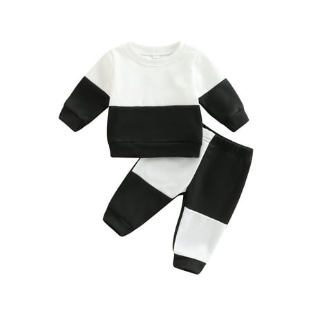 jaweiwi Toddler Baby Boys Long Pants Outfits Set Contrast Color Patchwork Long Sleeve Crew Neck Tops Sweatshirt + Elastic Waist Pants 3 6 12 18 24 Month 3 Years
jaweiwi Toddler Baby Boys Long Pants Outfits Set Contrast Color Patchwork Long Sleeve Crew Neck Tops Sweatshirt + Elastic Waist Pants 3 6 12 18 24 Month 3 Years