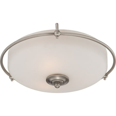 Quoizel GF1617AN Griffin 3 Light Flush Mount in Antique Nickel