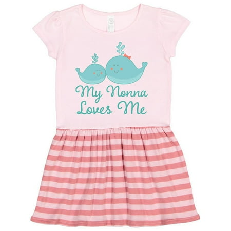 Inktastic My Nonna Loves Me Gift Toddler Girl Dress